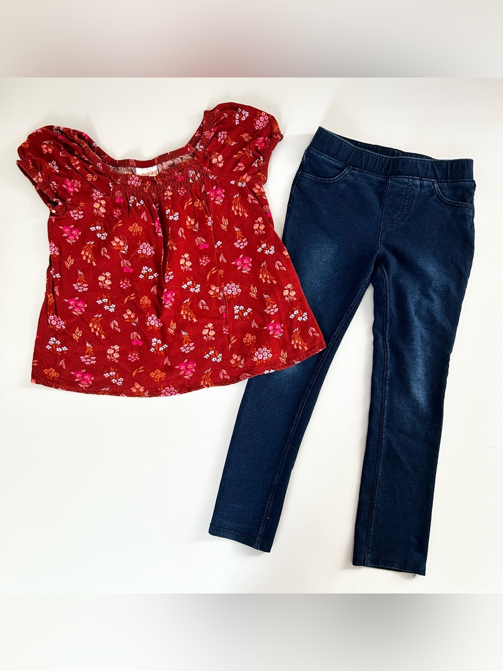 Jumping Beans Girls Floral Outfit Set